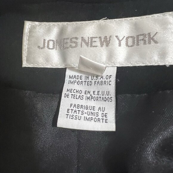 Jones New York Black Blazer Women’s Size 8 One Button Career Jacket USA - Picture 13 of 15